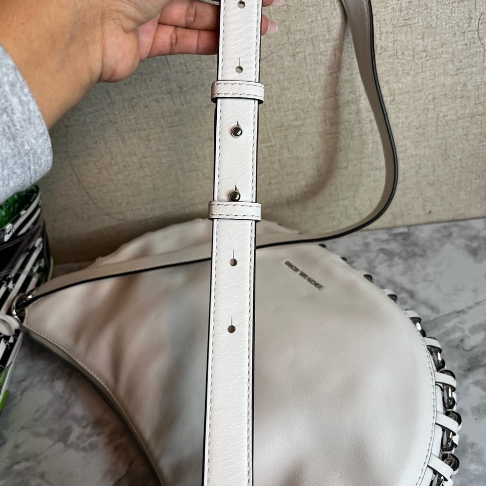 Michael Kors White Studded Shoulder Bag - Picture 10 of 16